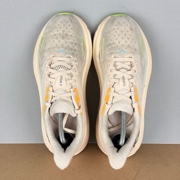 Hoka Clifton 9 Athletic Running Shoes Vanilla Astral Womens 7 Low Top Lace Up - Picture 9 of 10